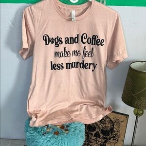 Bella Canvas Peach Dogs and Coffee Tee
